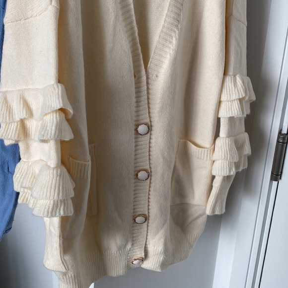 Cream coloured oversized cardigan - Picture 3 of 4